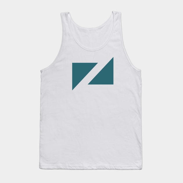 Zeddemore Industries Logo (Teal) Tank Top by Circle City Ghostbusters